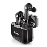 NGS Artica Bloom Black Auriculares Intrauditivos Bluetooth 5.1 TWS - Manos Libres - Asistente de Voz - Autonomia hasta 7h - Base de Carga