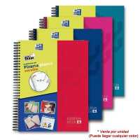 Cuaderno con espiral cuadriculado + pizarra blanca oxford european book 4 400120643/ a4+/ 120 hojas/ colores surtidos