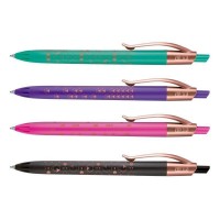 Bolígrafos de tinta de aceite retráctil milan p1 cooper 176583914/ 4 unidades/ colores surtidos