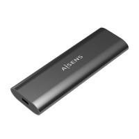 Aisens Caja Externa M.2 (NGFF) para SSD M.2 SATA/NVME a USB3.1 GEN2 - Color Gris