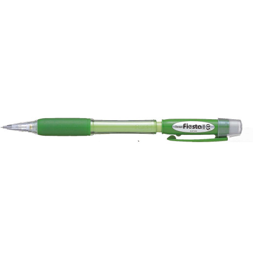 Pentel Fiesta II Portaminas HB 0.5mm con Goma - Incluye 2 Recargas - Grip de Goma - Diseño Ergonomico - Color Verde