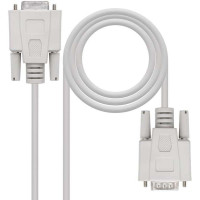 Nanocable Cable Serie RS232 DB9 Macho a DB9 Hembra 3m - Color Beige