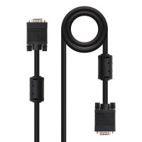 Nanocable Cable SVGA con Ferrita HDB15 Macho a HDB15 Macho 6m - Color Negro