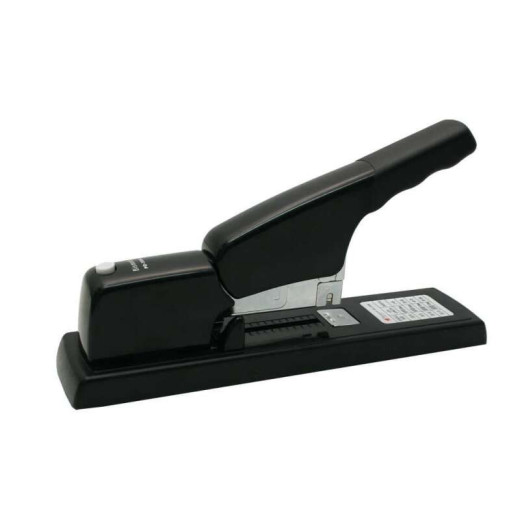 Bismark Grapadora de Gruesos 13mm - Funcion de Grapado en Plano - Evita Abultamiento en Esquinas - Capacidad para Gran Numero de Hojas - Color Negro