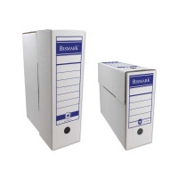 Bismark Archivo Definitivo Folio - Carton Corrugado - Papel Blanco con Zonas Pre Impresas - Doble Ollado - Desplegado para Mejor Transporte