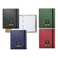 Bismark Carpeta de Anillas con Recambio de 100 Hojas Formato A4 + 5 Separadores + Sobre Portadocumentos - Colores Aleatorios Surtidos