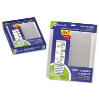 Bismark Pack de 4+1 Forralibros Ajustable 31x55cm - Ideal para Uso Escolar - Facil de Usar - Alta Durabilidad - Transparente