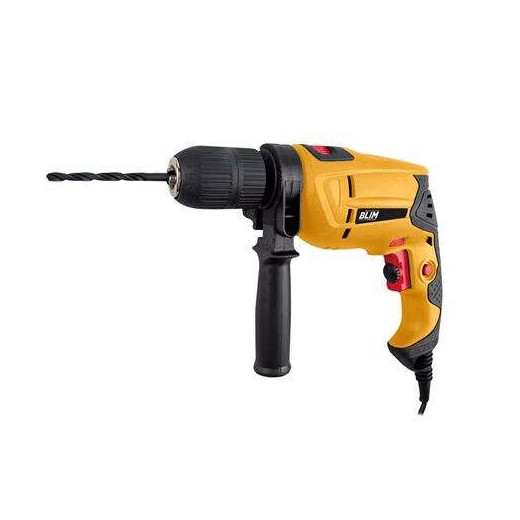 Blim Taladro Percutor 500W - Velocidad Regulable 0-3200rpm - Portabrocas de 13mm sin Llave - Boton de Bloqueo - Incluye Maletin con Accesorios