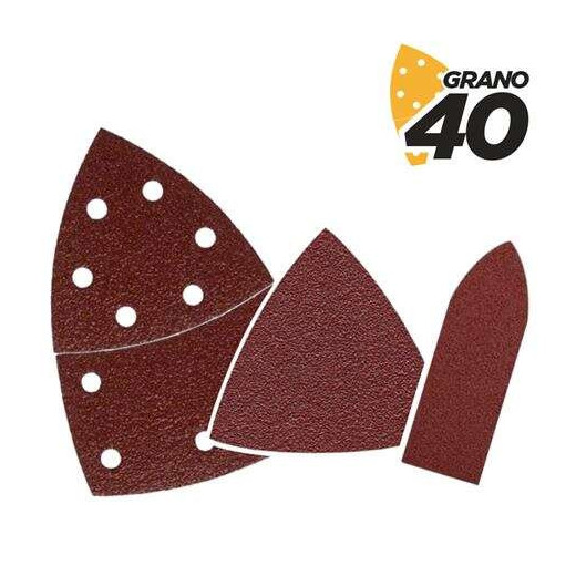 Blim Pack de 9 Lijas con Velcro para Lijadora BL0137 - Grano 40 - 3 Formatos