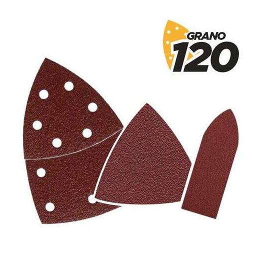 Blim Pack de 9 Lijas con Velcro para Lijadora BL0137 - Grano 120 - 3 Formatos