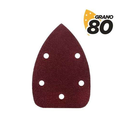 Blim Pack de 10 Lijas con Velcro para Lijadora BL0124 - Grano 80 - Formato Triangular