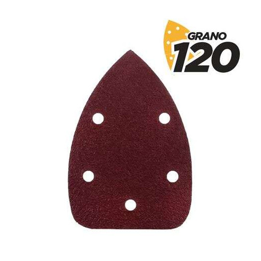 Blim Pack de 10 Lijas con Velcro para Lijadora BL0124 - Grano 120 - Formato Triangular