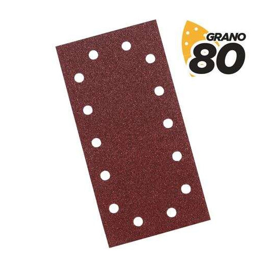 Blim Pack de 10 Lijas para Lijadora BL0123 - Grano 80 - Formato Rectangular