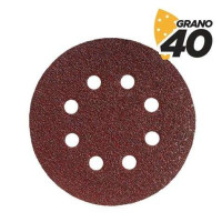 Blim Pack de 10 Lijas con Velcro para Lijadora BL0150 - 125mm - Grano 40 - Formato Circular