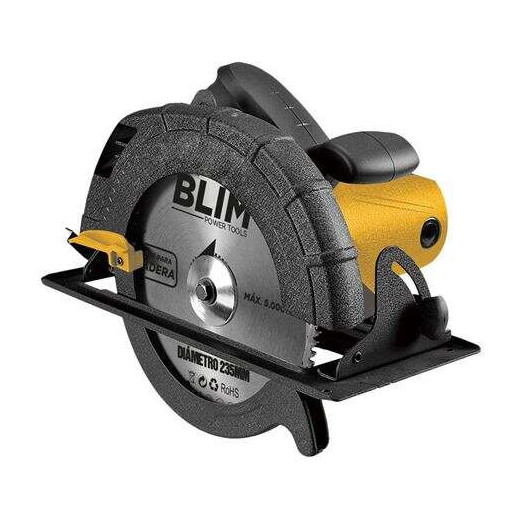 Blim Sierra Circular 235mm - Potencia 2200W - Velocidad 5000rpm - Empuñadura Ergonomica - Cubierta de Seguridad