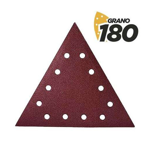 Blim Pack de 5 Lijas con Velcro para Lijadora BL0223 - Grano 180 - Formato Triangular