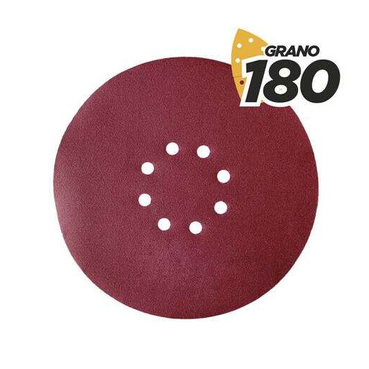 Blim Pack de 5 Lijas con Velcro para Lijadora BL0223 - Grano 180 - Formato Circular