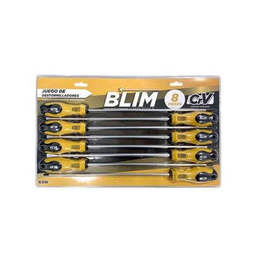 Blim Juego 8 Piezas Destornilladores Largos