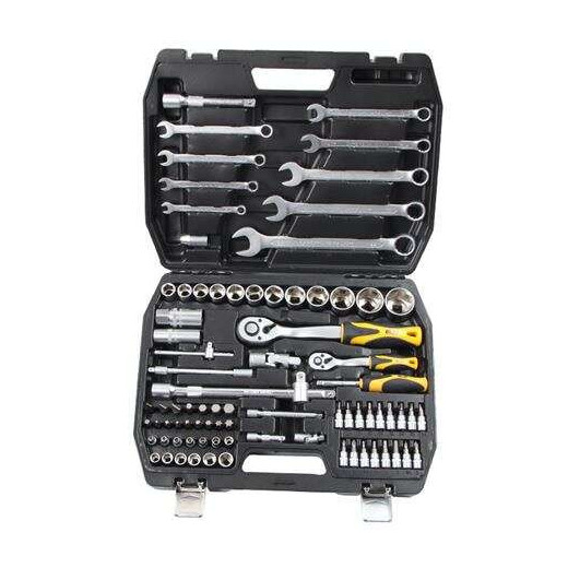 Blim Juego de Llaves y Vasos - 9 Llaves Combinadas - 13 Vasos 1/4 - 17 Cabezales con Punta - Color Negro