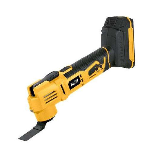 Blim Multiherramienta de Bateria de 20V - Velocidad Variable de 10.000 - 17.000 Rpm - Motor RS775 Dc - Angulo de Oscilacion: 3° - Luz LED - Accesorios Incluidos - Color Negro