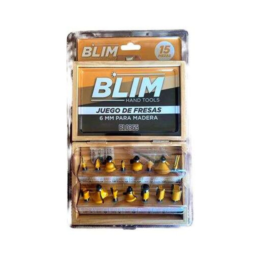 Blim Juego 15 Pcs Fresas 6mm para Madera