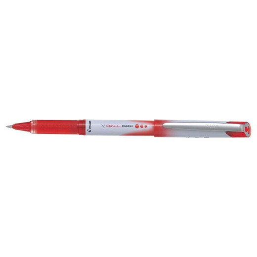 Pilot Boligrafo de Tinta Liquida V Ball Grip 07 - Punta de Bola Conica 0.7mm - Trazo 0.5mm - Grip de Goma - Color Rojo