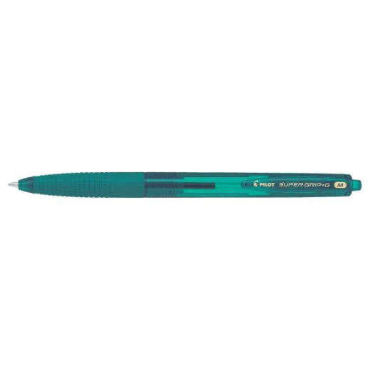Pilot Boligrafo de Bola Retractil SuperGrip G - Punta Redonda 1.0mm - Trazo 0.4mm - Tinta de Aceite - Grip Ergonomico - Color Verde Bosque