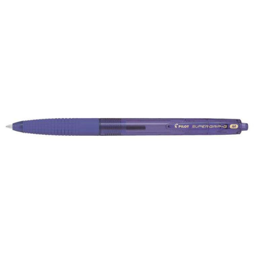 Pilot Boligrafo de Bola Retractil SuperGrip G - Punta Redonda 1.0mm - Trazo 0.4mm - Tinta de Aceite - Grip Ergonomico - Color Violeta