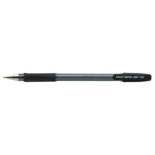 Pilot BPS-GP Boligrafo Recargable con Punta Extra Ancha de 1.60mm - Trazo de 0.33mm - Grip de Agarre - Color Negro