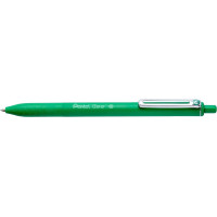 Pentel iZee Boligrafo de Bola Retractil - Punta 0.7mm - Trazo 0.35mm - Clip de Metal - Color Verde