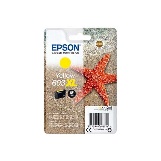 Epson 603XL Amarillo Cartucho de Tinta Original - C13T03A44010