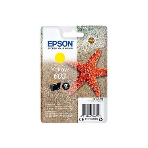 Epson 603 Amarillo Cartucho de Tinta Original - C13T03U44010