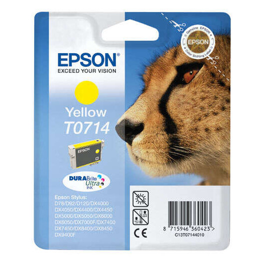 Epson T0714 Amarillo Cartucho de Tinta Original - C13T07144012