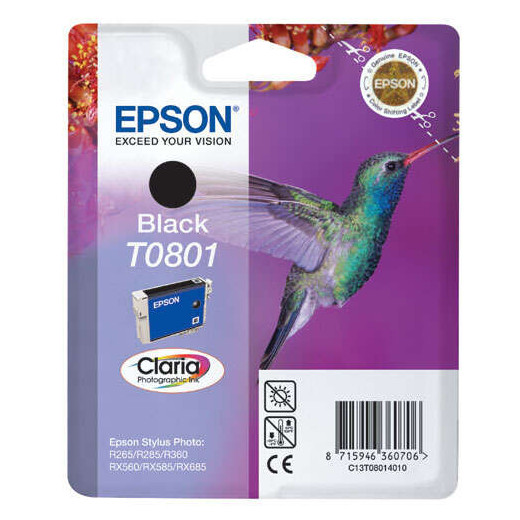 Epson T0801 Negro Cartucho de Tinta Original - C13T08014011