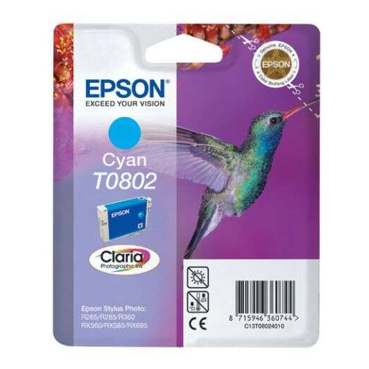 Epson T0802 Cyan Cartucho de Tinta Original - C13T08024011