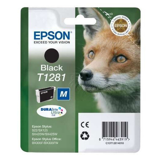 Epson T1281 Negro Cartucho de Tinta Original - C13T12814012