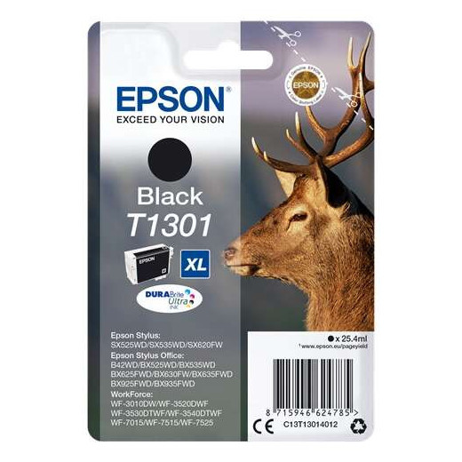 Epson T1301 Negro Cartucho de Tinta Original - C13T13014012