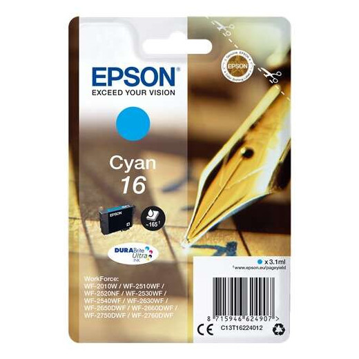 Epson T1622 Cyan Cartucho de Tinta Original - C13T16224012