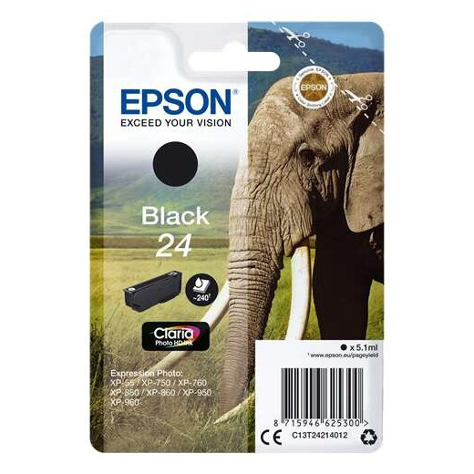 Epson T2421 (24) Negro Cartucho de Tinta Original - C13T24214012