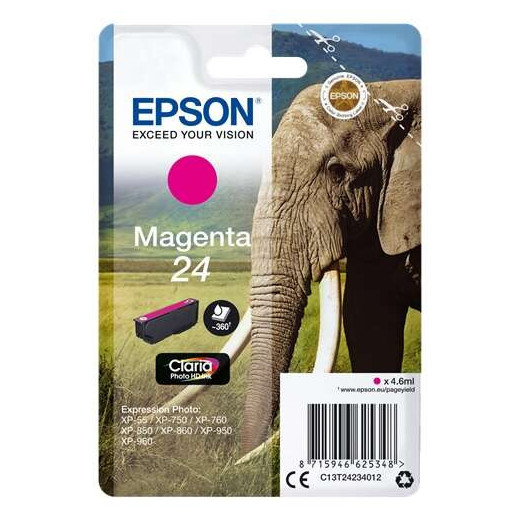 Epson T2423 (24) Magenta Cartucho de Tinta Original - C13T24234012