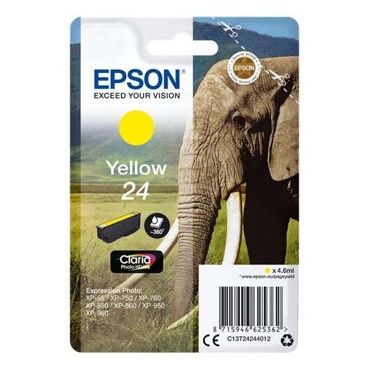 Epson T2424 (24) Amarillo Cartucho de Tinta Original - C13T24244012