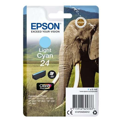 Epson T2425 (24) Cyan Light Cartucho de Tinta Original - C13T24254012