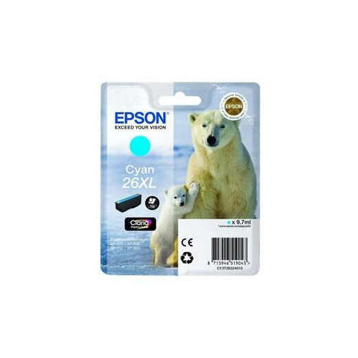 Epson T2632 (26XL) Cyan Cartucho de Tinta Original - C13T26324012