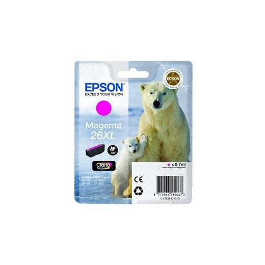 Epson T2633 (26XL) Magenta Cartucho de Tinta Original - C13T26334012