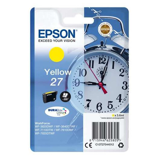 Epson T2704 (27) Amarillo Cartucho de Tinta Original - C13T27044012