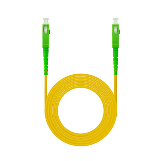 Nanocable Cable Fibra SC/APC-SC/APC Monomodo LSZH 1m - Color Amarillo