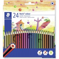 Staedtler Noris Colour 185 Pack de 24 Lapices de Colores Hexagonales - Fabricados en Wopex - Muy Resistentes - Madera de Fuente