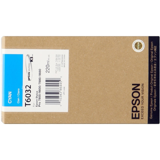 Epson T6032 Cyan Cartucho de Tinta Original - C13T603200