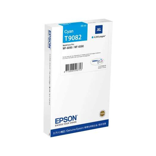 Epson T9082 Cyan Cartucho de Tinta Original - C13T908240