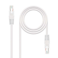 Nanocable Cable de Red Latiguillo RJ45 Cat.6 UTP AWG24 1m - Color Blanco